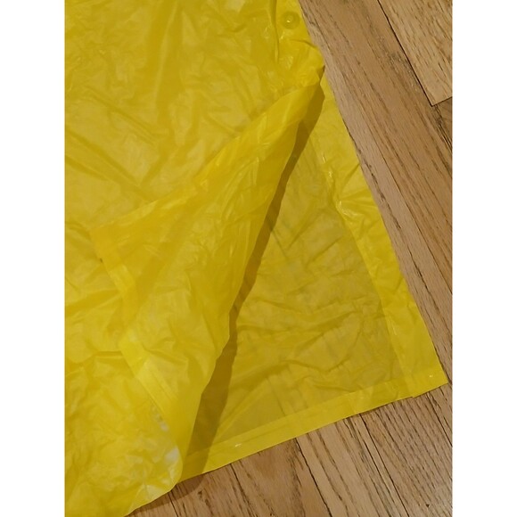 Disney Mickey Mouse Yellow Rain Coat Plastic Snap Buttons Lightweight Vintage - Picture 6 of 9
